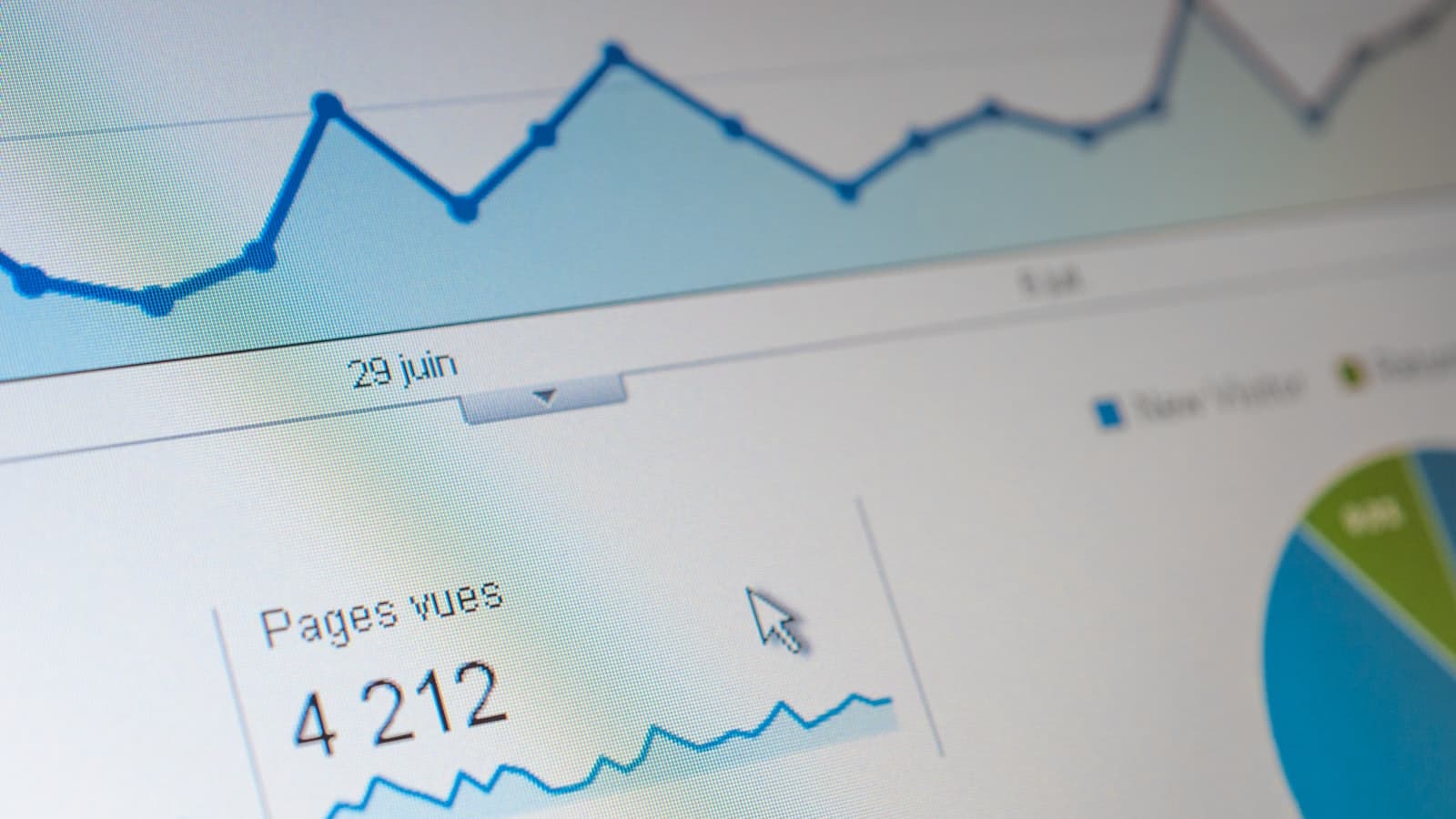 A close view of a performance graph on a screen